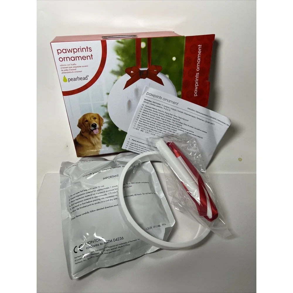 Dog Paw Prints Holiday Ornament Kit  5